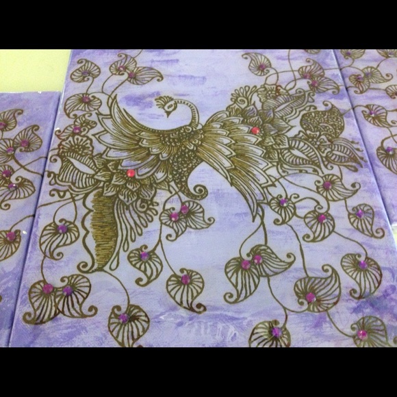 Peacock Original Acrylic Painting, New - Picture 2 of 5